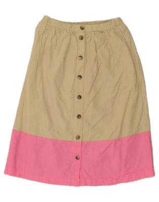 J. CREW Womens A-Line Skirt Small W27  Beige Colourblock Linen KY12 - Image 1 of 3