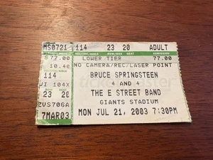 BRUCE SPRINGSTEEN Giants Stadium 7/21/2003 CONCERT TICKET STUB - Picture 1 of 2