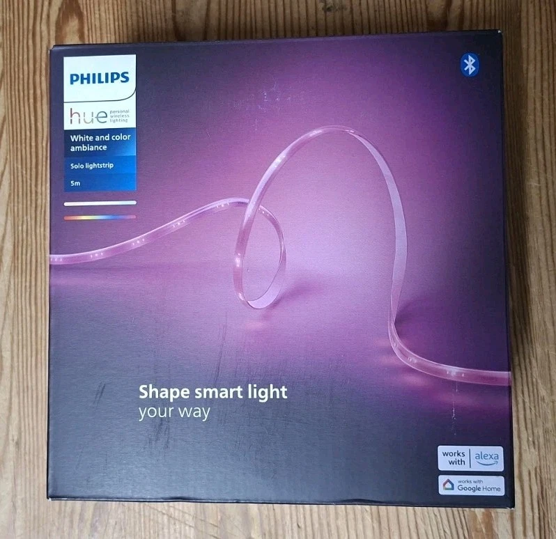 Philips Hue Indoor 5m Smart LED Solo Lightstrip Basis-Set 1er-Pack Steuerung m