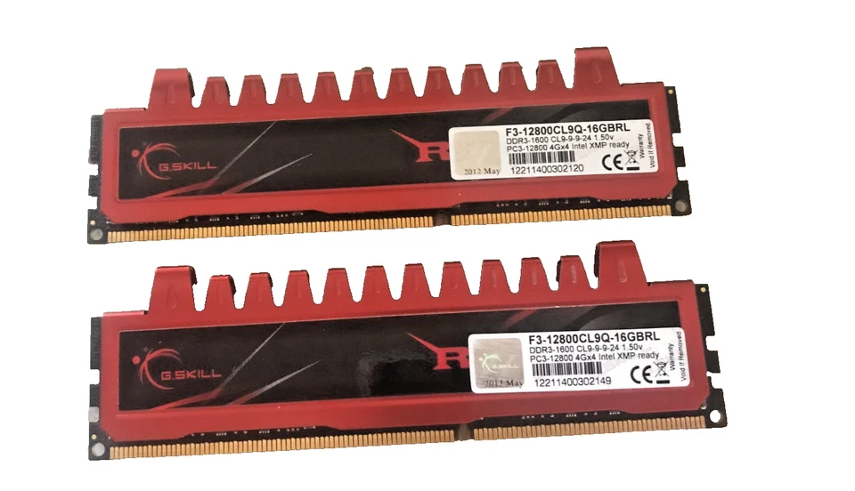 LOT 2 G. SKILL 4 GB UDIMM 1600 MHz PC3-12800 DDR3 SDRAM  RAM F3-12800CL9Q-16GBRL - Image 1 of 1