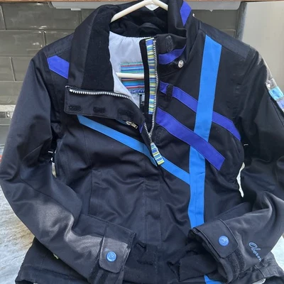 Niñas Obermeyer Adolescente Esquí Snowboard Nieve Chaqueta Invierno Aislada Negra 12 Foto 1 de 4