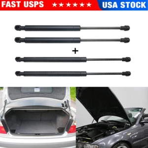 4Pcs For BMW 3 Series E46 Bonnet Gas Struts + Rear Lift Supports Shock Tailgates - Picture 1 of 22