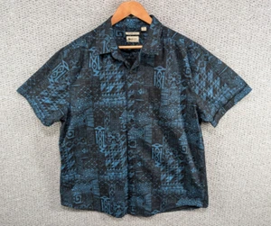 Haggar Men's Funky Abstract Batik Tribal Hawaiian Print Stretch Button Shirt XL - Picture 1 of 10