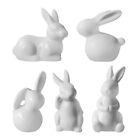  3 Pcs Giocattoli Ornamento Di Coniglio in Ceramica Set Da Gioco All'aperto
