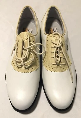 Zapatos de golf para mujer Cutter & Buck botines de cuero blanco beige talla 9,5 nuevos sin caja  Foto 1 de 4
