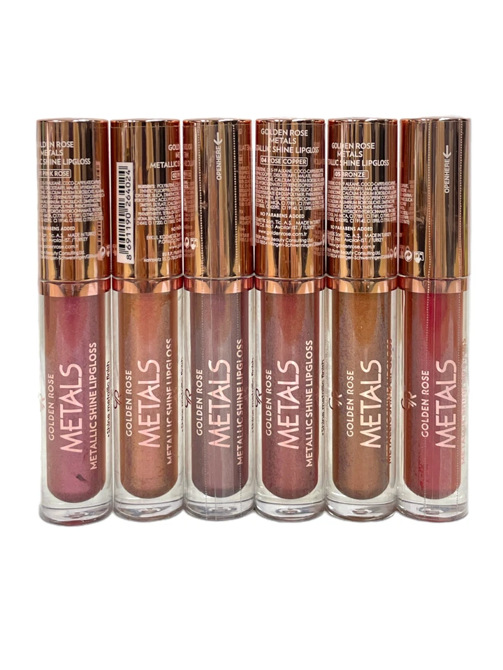 Golden Rose Metals Metallic Shine Lipgloss(4.5ml/0.15fl)You Pick New See In Pic - Image 1 of 1