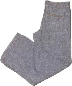 Ivy Jane Casual Gray Linen Pants, Stylish straight Leg Mid-rise, Women's size 6 - Picture 1 of 10