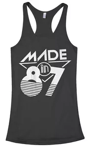 Made in 1987 Women's Racerback Tank Top 30th Birthday Party Gift 87 - Picture 1 of 11