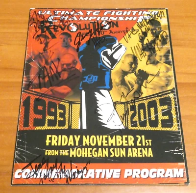 1993-2003 UFC 10th Anniversary Program Signed by 21 Fighters inc. Evan Tanner - Image 1 of 4