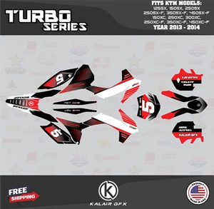 Graphics Kit for  KTM 125SX, 150SX, 250SX (2013-2014)  Turbo - RED - Picture 1 of 6