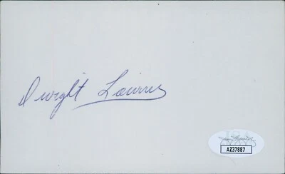 Dwight Lowrey Detroit Tigers Signed 3x5 Index Card JSA Authenticated - Image 1 of 2