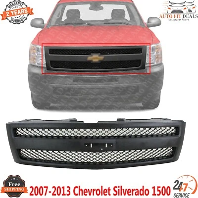 Front Grille Textured Black Shell & Insert For 2007-13 Chevrolet Silverado 1500 - Image 1 of 4