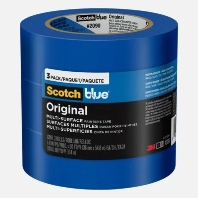 Scotch BLUE 1.41" x 60yd Medium Strength Painter's Tape 2090-36AP3 3 PACK BUNDLE - Image 1 of 4