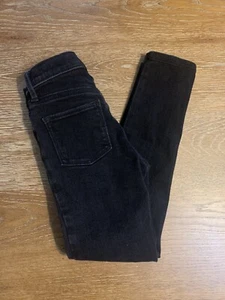 Old Navy Girls Ballerina Jeggings Black Stretch Light Wash Denim Jeans Pants 8 - Picture 1 of 3