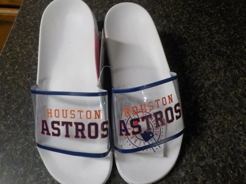 MLB Houston Astros Team Logo FOCO Slide Flip Flop Sandals S Cover
