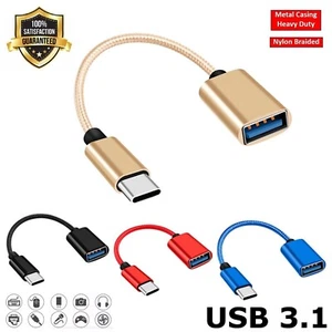 OTG Adapter Converter USB-C 3.1 Type C Male to USB 3.0 Type A Female Cable Cord - Picture 1 of 12