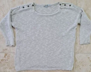 BODEN LADIES LINEN MIX BEIGE RELAXED JUMPER SIZE UK 8 VGC T27 - Picture 1 of 5