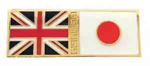 NEW DESIGN GB Union Jack UK And Japan Friendship Flags Enamel Lapel Pin Badge - Picture 1 of 5