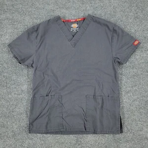 Dickies Scrub Top Shirt Herren XS grau Kurzarm Tasche Sanitätsuniform Erwachsene - Bild 1 von 14