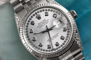 Rolex Datejust 36 mm Silver Dial Stainless Steel Diamond Watch Jubilee Band - Picture 1 of 9