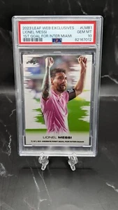 🔥LIONEL MESSI PSA 10 Low POP GOAT 1/2478 made Inter Miami 1st Goal 2023 Leaf🔥 - Picture 1 of 2