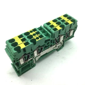 Lot of 3 Allen Bradley 1492-LG3Q Ground Terminal Block, Green, 30-12AWG - Picture 1 of 5