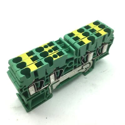 Lot of 3 Allen Bradley 1492-LG3Q Ground Terminal Block, Green, 30-12AWG - Image 1 of 4