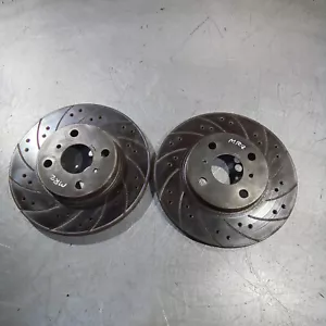 Toyota MR2 Roadster Mk3 1999-2007 PAIR USED Drilled & Grooved Brake Disc Rotors - Picture 1 of 7
