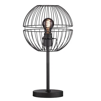 Fischer & Honsel Lámpara De Mesa Lámpara De Taburete Drops E27 50583 Metal Negro - Imagen 1 de 2