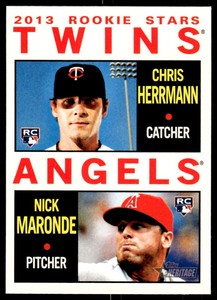 2013 Topps Heritage Chris Herrmann/Nick Maronde Rookie Minnesota Twins/Los