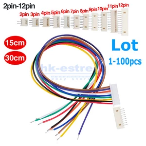 Set MX1,25 mm 2/3/4/5/6/7/8/9/10/11/12 Pin einköpfiger Draht Kabel Stecker Leiterplatte - Bild 1 von 45
