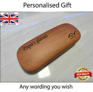 High Quality Personalised Laser Engraved Reading Glasses Case Men Women Grandad - Picture 1 of 7
