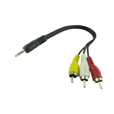 1x 3.5mm 1/8" Stereo Male Plug to 3x RCA Phono Male Audio Video AV Adapter Cable - Image 1 of 2