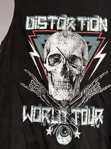 Camiseta Distortion World Tour Hombre Mediana Negra - Sin Mangas Buena Calidad - Imagen 1 de 8