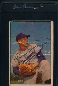 1953 Bowman #129 Russ Meyer Brooklyn Dodgers Signed Auto *5 - Picture 1 of 1