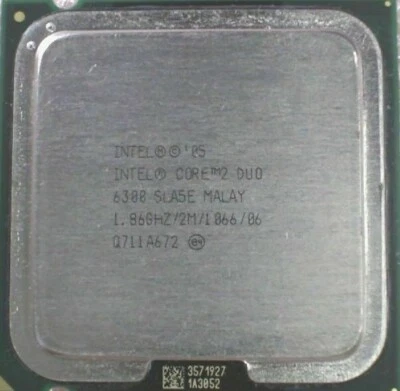 Procesador de PC de escritorio Intel Core 2 Duo E6300 SLA5E 1,86 GHz 2 MB 1066 MHz LGA775 CPU Foto 1 de 3