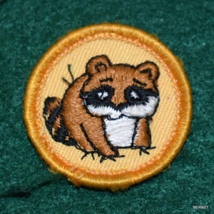 GIRL SCOUT WORLDS TO EXPLORE BADGE - WILDLIFE - YELLOW - FREE SHIPPING - Picture 1 of 2