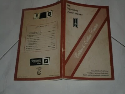 OLDSMOBILE - 1981 - OWNER'S MANUAL - OTTIME CONDIZIONI - Immagine 1 di 3