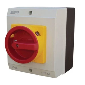 ESR IN0026 - 32A 4 Pole 230V-415V Medium IP65 Industrial Rotary Isolator Switch - Picture 1 of 1