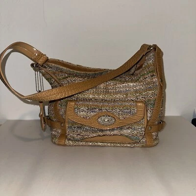 Bueno многоцветный сумочки наплечная сумка желтовато-коричневый искусственной кожи сплетенный Дамская сумка - Изображение 1 из 4