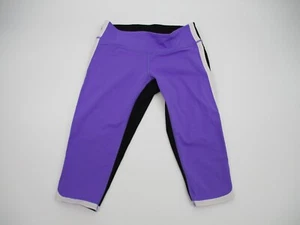 Pantaloni donna Lululemon Athletica Capri 8 viola crop casual abbigliamento attivo elasticizzati - Foto 1 di 13