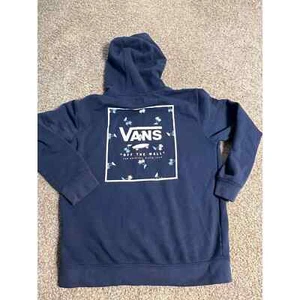 Vans off the Wall Logo Navy Blue Hoodie XL - Picture 1 of 6