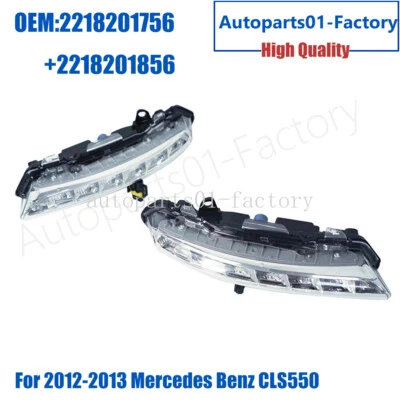 1Pair Fog Lamp LED Daytime Running Light For 2012-2013 Mercedes Benz Cls550 - Image 1 of 4