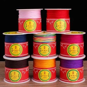 Cordoncino nylon nodo cinese macramè corde intrecciate filo filo linea gioielli donna - Foto 1 di 41