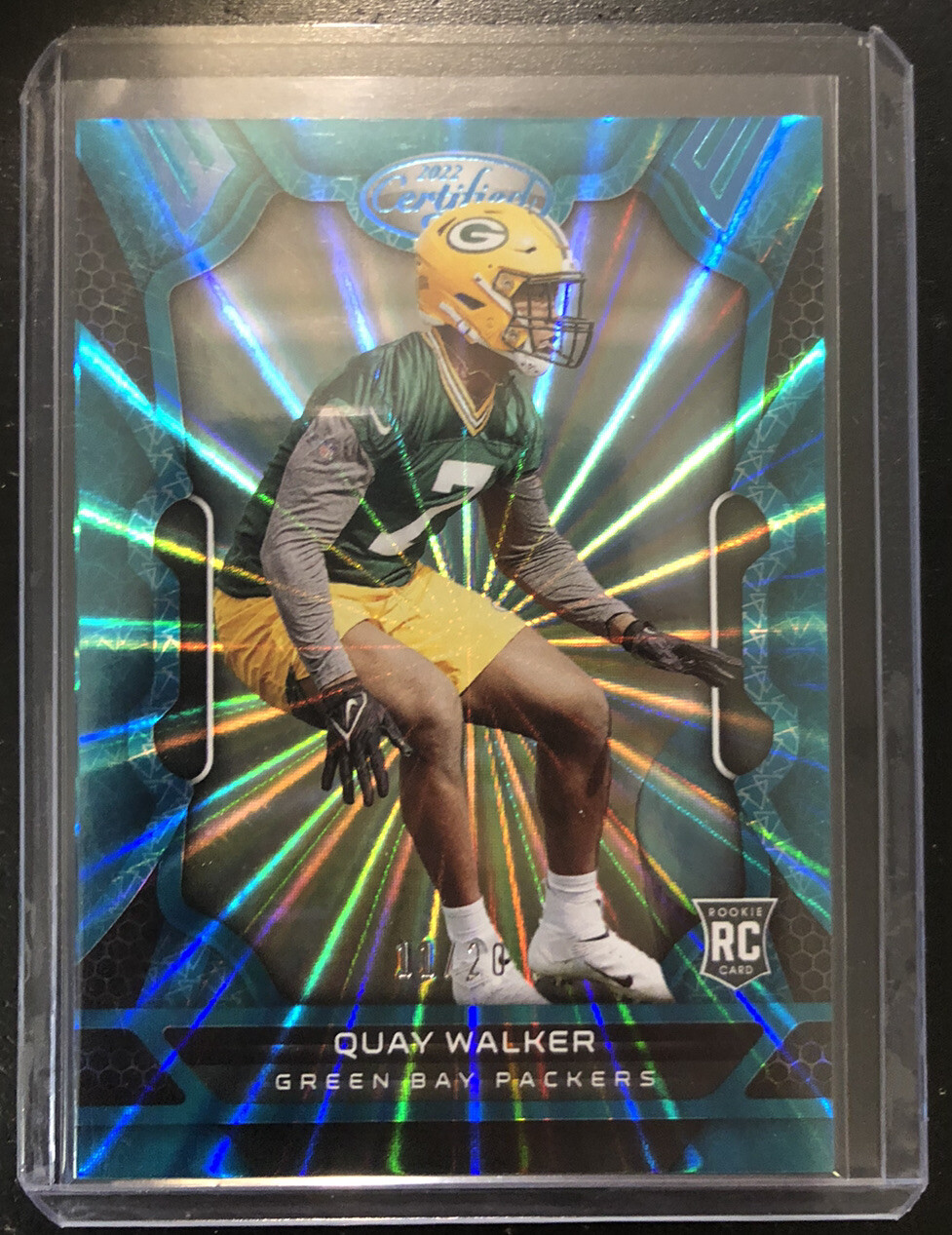 QUAY WALKER - 2022 Panini Certified Rookie  FOTL Teal Mirror /20 SSP PACKERS RC
