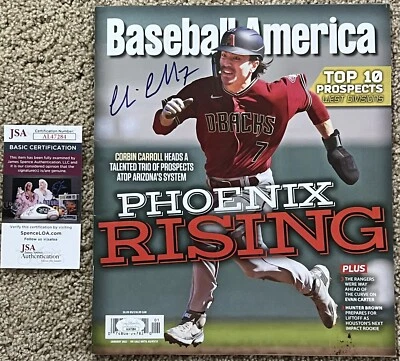 Corbin Carroll Autographed Signed Baseball America January 2023 No Label JSA COA - Image 1 of 4