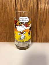 Vintage 1983 McDonald's Peanuts Camp Snoppy Collection Glass - NEW