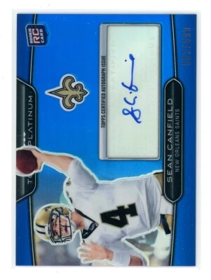 2010 Topps Platinum Blue Refractor Rookie Auto /599 Sean Canfield #21 Auto RC - Image 1 of 2