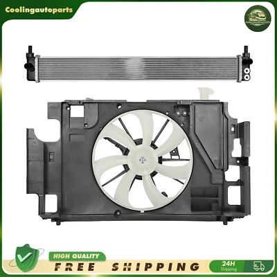 Radiator Aluminum & Radiator Cooling Fan Assembly For 2012-2015 Toyota Prius C - Image 1 of 4