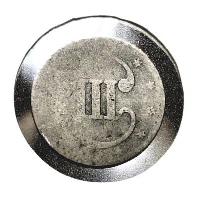 1851-1853 3 Cent Silver Trime Tough Old US Silver Coin Low Grade Worn Type 1  - Image 1 of 4